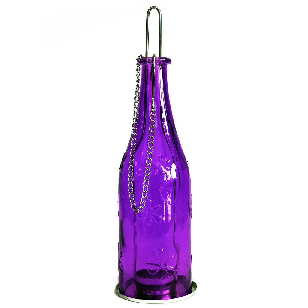 Recycled Bottle Lantern - Lavender
