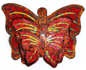 Butterfly Mirrors Multi Colour (Set of 3)