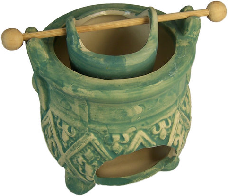 "Aged" Rustic Design Caldron Green  110mm