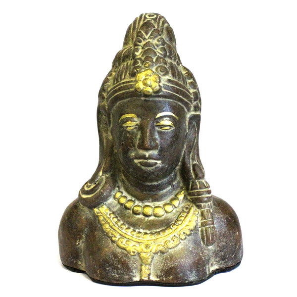 Antique Terracotta Buddha Head - Chocolate