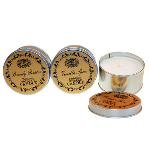 Christmas Soy Tin Candles Set 1 (pack 3)