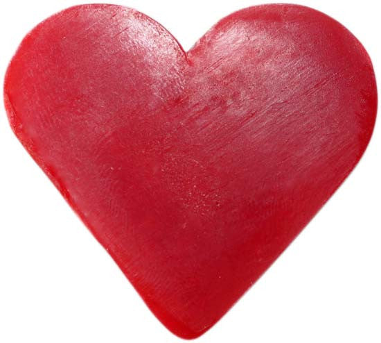 6x Heart Guest Soaps - Raspberry