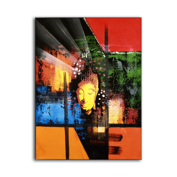 Abstract Buddha Orange - Long Painting