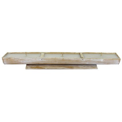 Cut Bamboo 3 Candles -Whitewash