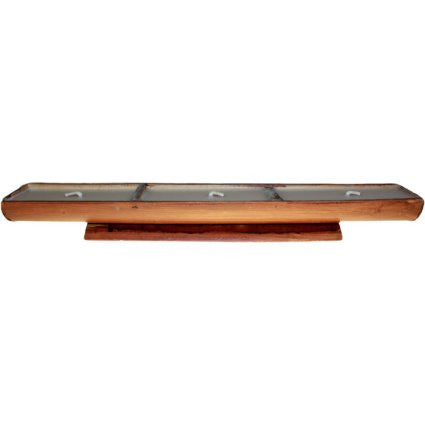 Cut Bamboo 3 Candles - Dark Brown