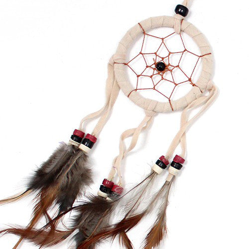 6xBali Dreamcatchers - Small Round - Cream/Coffee/Choc