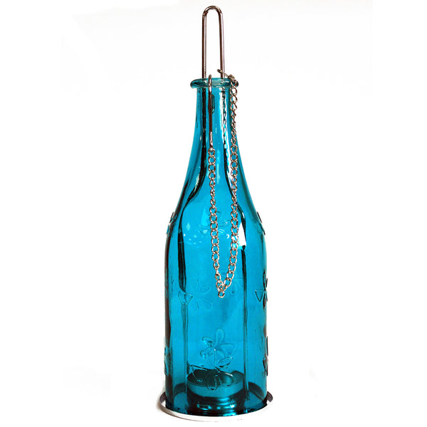 Recycled Bottle Lantern - Teal