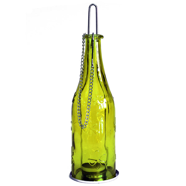 Recycled Bottle Lantern - Moss