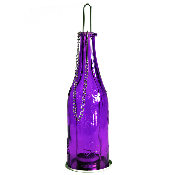Recycled Bottle Lantern - Lavender