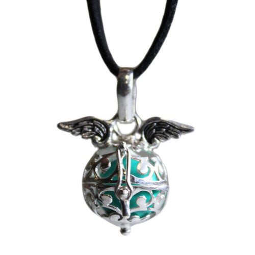 Angel Wings & Bell - Teal