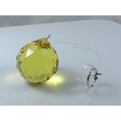 40mm Crystal Sphere Black Box - Yellow