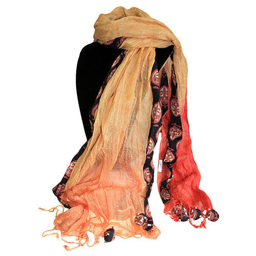 Linen Décor Scarf - Oranges Combo