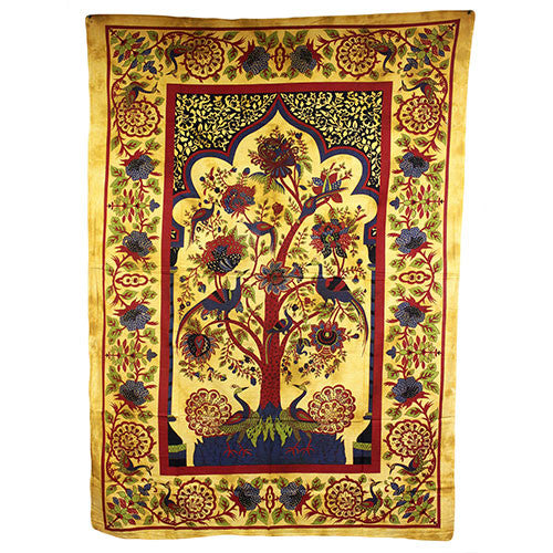 Tree of Life - Brown Bedspread / Wall Art