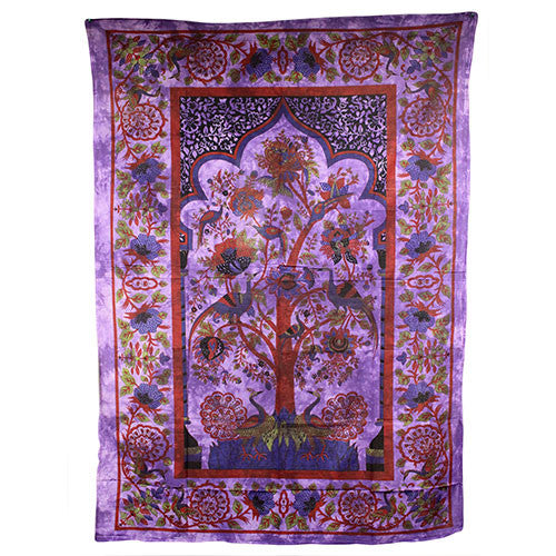 Tree of Life - Purple Bedspread / Wall Art