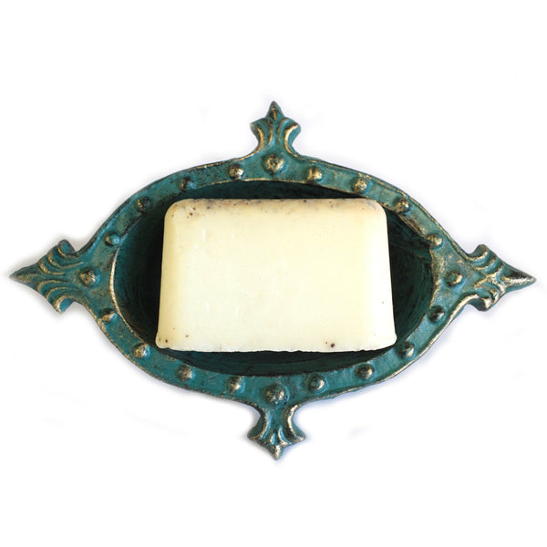 Cast Iron Soap Dish - Arthurian - Verdigris