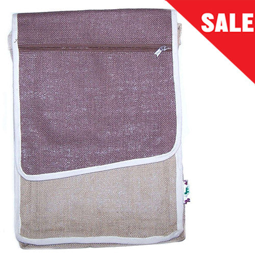 Jute Laptop Bag - Brown