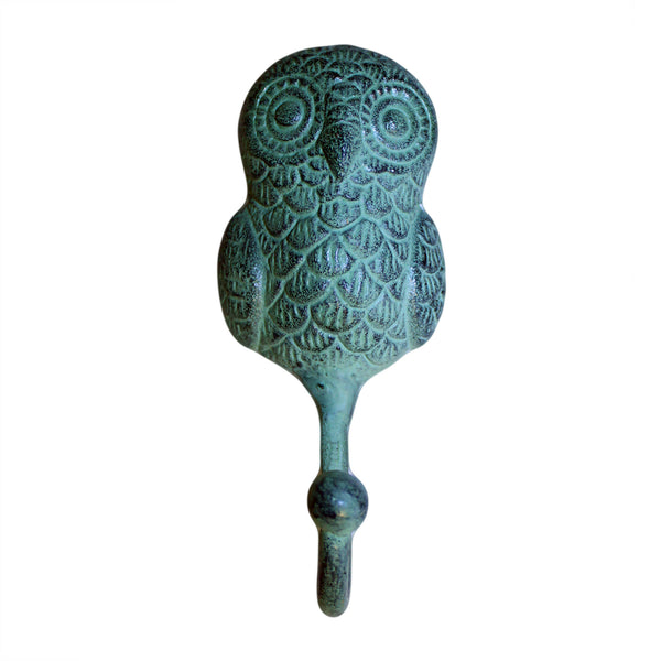 Metal Hook - Owl - Teal