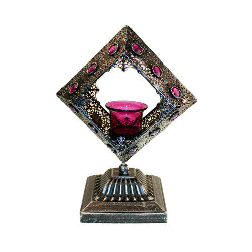Moorish Single Lrg Square Candle Holder