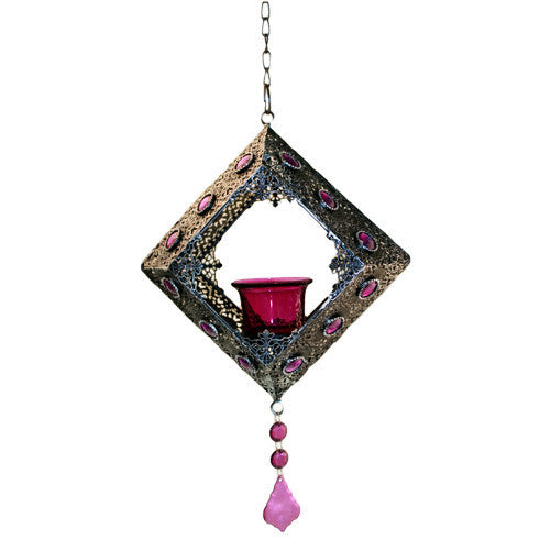 Moorish Single Hanging Square Candle Holder