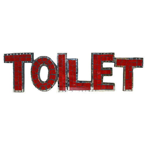 Mosaic  - Toilet - Red/Mirror