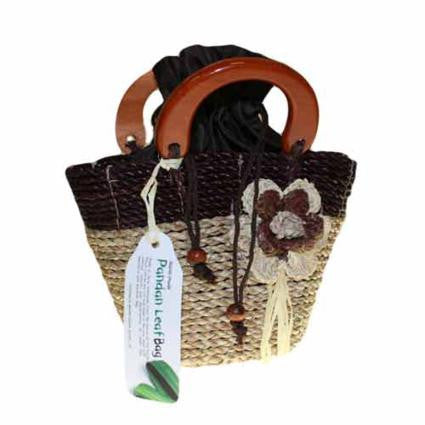 Small Clutch Bag - Natural / Brown