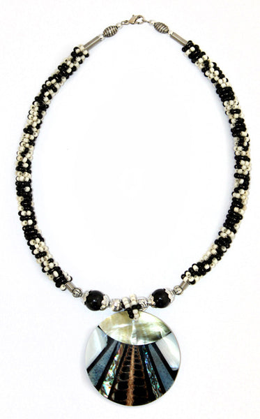 Shell Necklace - Zebra Stripe