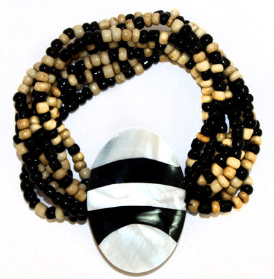 Shell Bracelet - Zebra Stripe