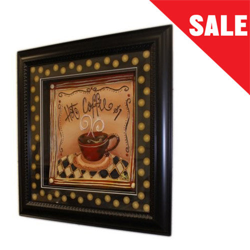 Hand Painted Relief Art - Hot Coffee