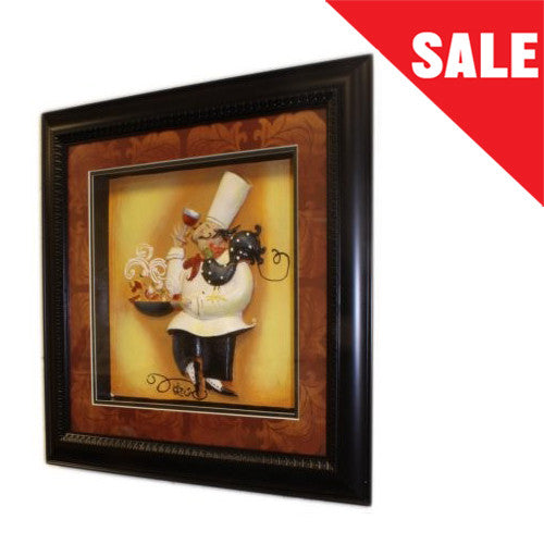 Hand Painted Relief Art - Pan & Hen