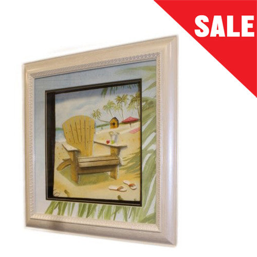 Hand Painted Relief Art - Beach Chair