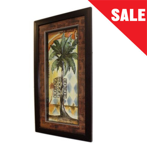 Hand Painted Relief Art - Palm Tree 1