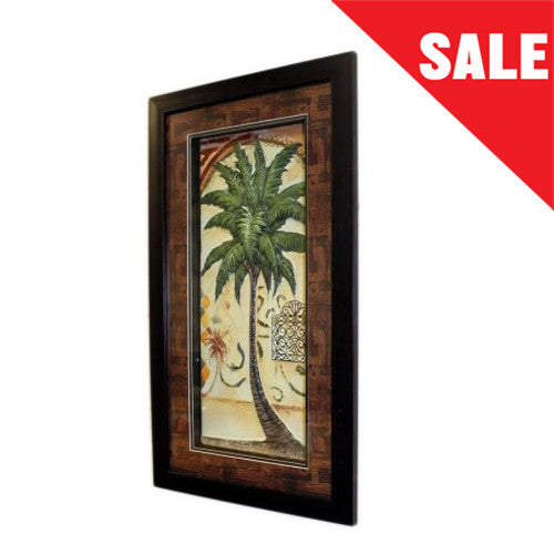 Hand Painted Relief Art - Palm Tree 2