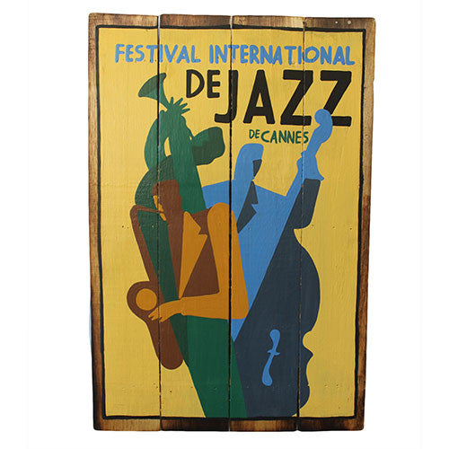 Rough Wooden Sign - Jazz De Cannes