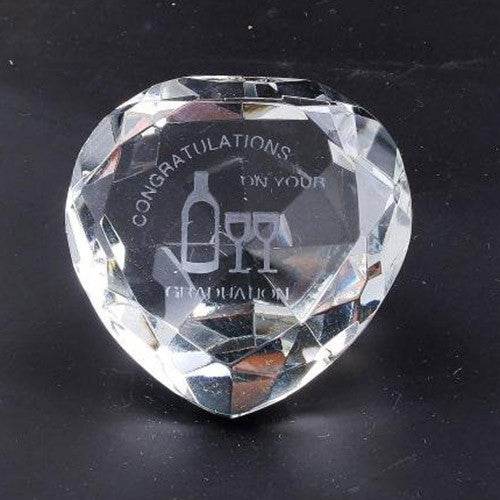 Graduation Clear Crystal Heart