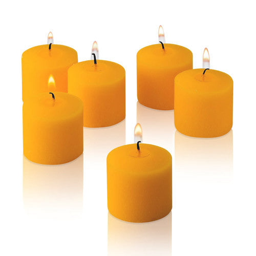 1x pack of 12 Scented Votive Candles - Peach