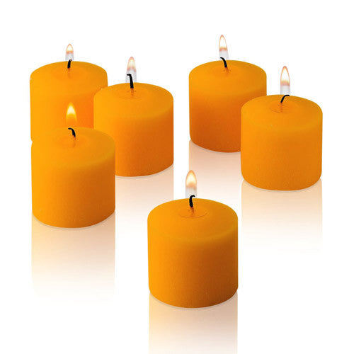 1x pack of 12 Scented Votive Candles - Orange