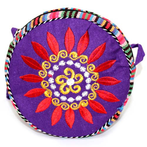 Tibetan Wheel of Life Bag - Indigo