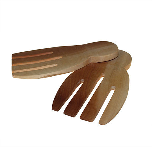 Salad Servers - Hand Shape - Mahogany